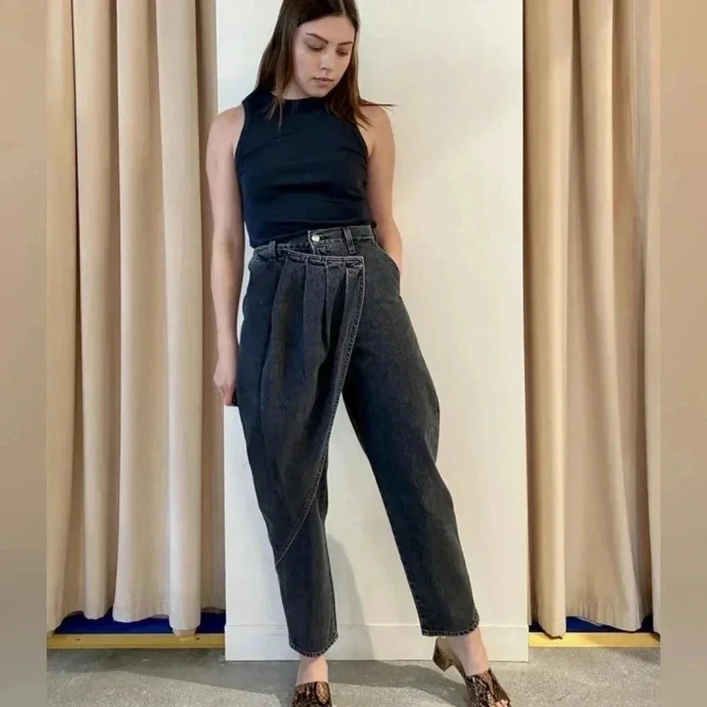 Goldsign Pleat Wrap Jeans